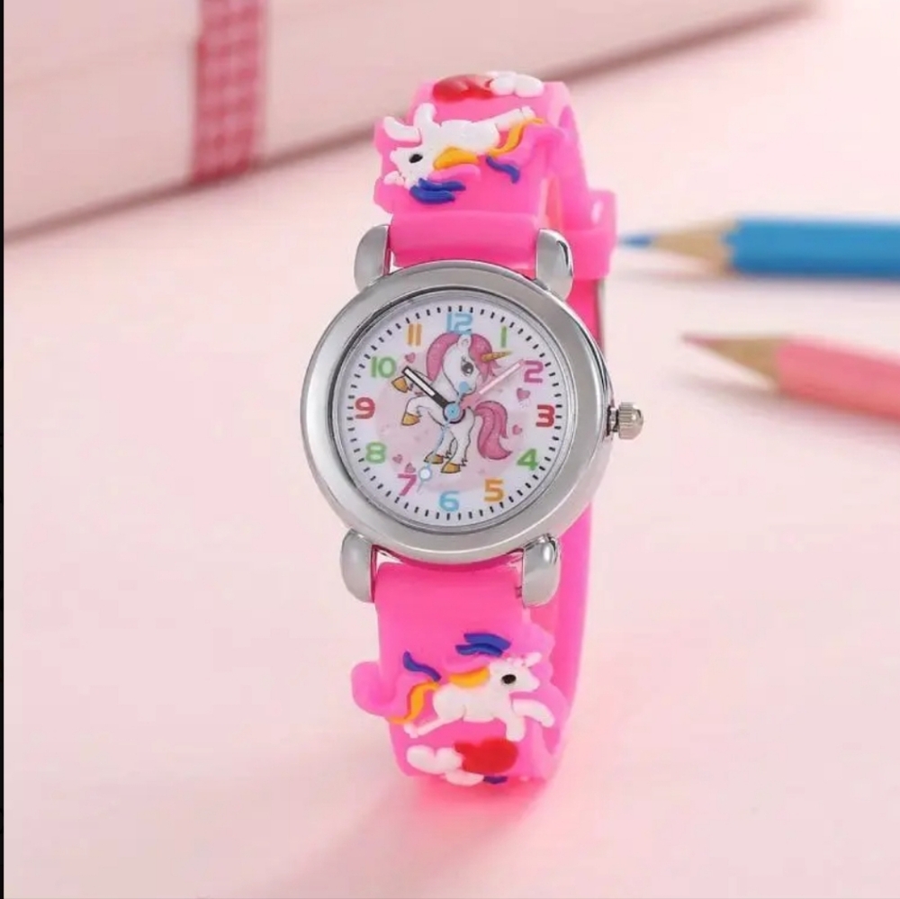 Unicorn Quartz Watch Rose Red Ages 3 - 14